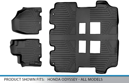 Vista 65 de MAXLINER Juego de alfombrillas de primera fila para Honda Odyssey 2011-2017