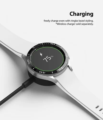 Vista 8 de Ringke - Funda clásica para Samsung Galaxy Watch 4 de 1.811 in [estilo bisel 46-02] Negro (46-02)
