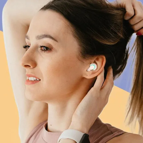 Vista 5 de Auricular Bluetooth inalámbrico único con micrófono, auriculares intrauditivos ligeros para Android, iOS y portátil, ideal para oficina, conducción