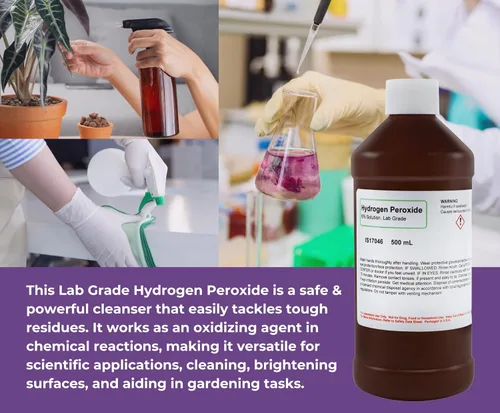 Vista 3 de Solución de peróxido de hidrógeno al 6%, 16.9 fl oz, grado de laboratorio, The Curated Chemical Collection