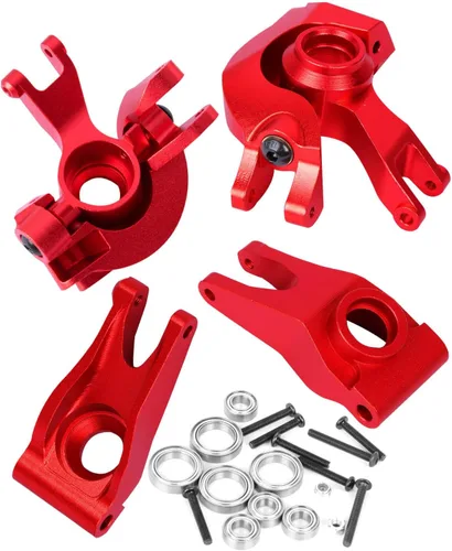 Vista 8 de Pieza de mejoras para 1/10 Senton/Granito/BigRock/Vorteks 3S Blx MEGA550 4X4, bloque de dirección frontal de aluminio, nudillos, cubos C, bloques