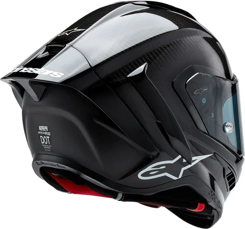 Vista 7 de Alpinestars Supertech R10 Casco sólido, carcasa de carbono, certificado CE, ventilación avanzada y ajuste