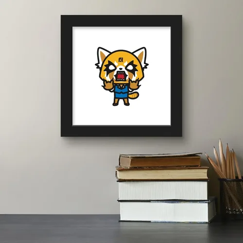 Vista 4 de Trends International Gallery Pops Sanrio Aggretsuko - Póster de pared de Rage Retsuko, 12.00 x 12.00 pulgadas, versión de marco negro