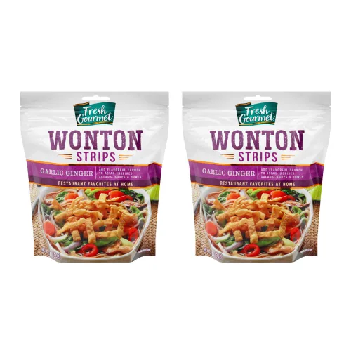Vista 9 de Fresh Gourmet, Wonton Strip, jengibre ajo, 3.5 onzas