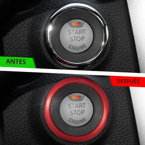 Vista 3 de TOMALL Anillo de arranque de motor Compatible con Nissan Altima 2013 2014 2015 2016 2017 2018 Cubierta de botón de encendido de llave