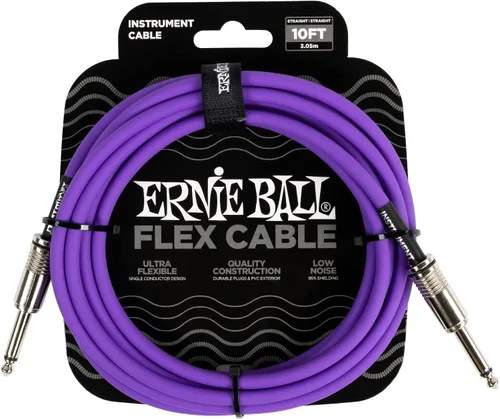 Vista 4 de Ernie Ball - Cable de instrumento flex recto/recto 10 pies - Negro (P06434)