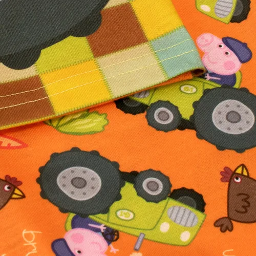 Vista 5 de Peppa Pig Conjunto de pijama de manga larga para niños de George Pig Tractor Farm