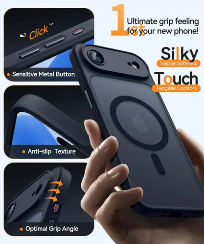 Vista 7 de CANSHN Funda magnética compatible con iPhone Air (6.5 pulgadas), mejorada [protección completa de la cámara] [compatible con Magsafe]