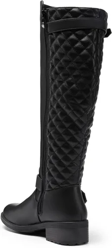 Vista 2 de DREAM PAIRS Women's Knee High Boots, Utah Low Stacked Heel Knee High Riding Boots
