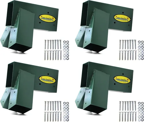 Vista 9 de 2 Easy 1-2-3 soportes de marco A y 1 soporte medio, verde Kit de soporte de columpio Juego de columpios de bricolaje resistente para marco