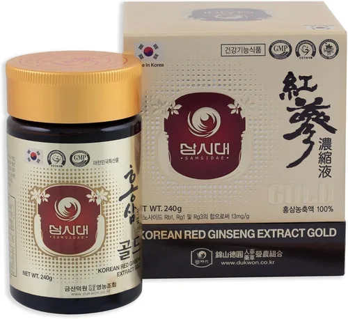 Vista 2 de SAMSIDAE Extracto de ginseng rojo coreano de oro 8.47 oz 6 años (13 mg/g), extracto de ginseng rojo 100% coreano - Aumenta la inmunidad y promueve