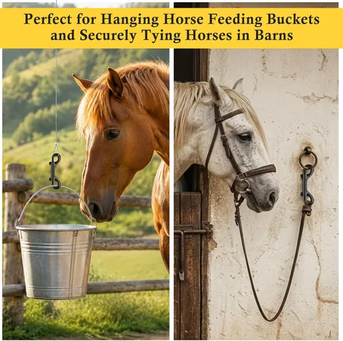Vista 7 de ERKOON 3.5 Inch Double Sided Clips Trigger Snaps for Horse (30 Pack)