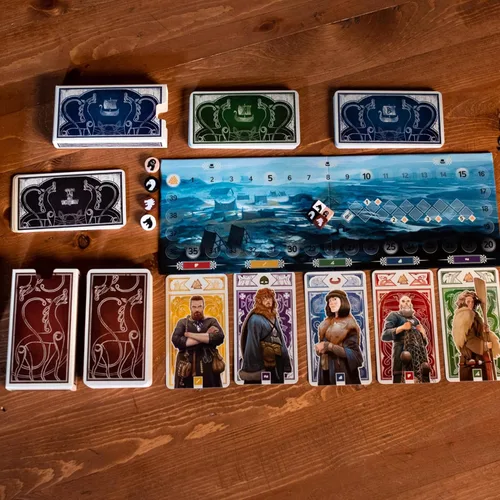 Vista 5 de Juego de mesa Knarr: forma la mejor banda de vikingos. Emocionante juego de exploración y estrategia, divertido juego familiar para niños y adultos