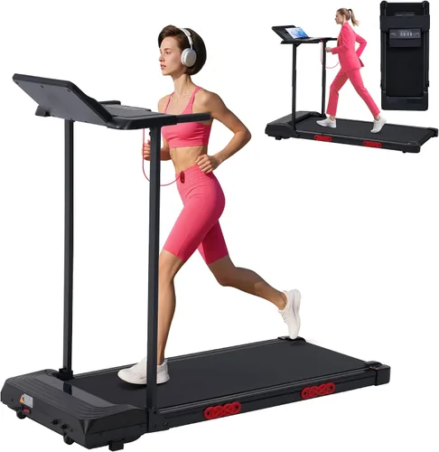 Vista 12 de Compact Treadmills for Home, 3.0HP Portable Walking Pad Treadmill with Incline, 0.6-7.6MPH Electric Walking Pad Treadmill with Handle Bar, Mini