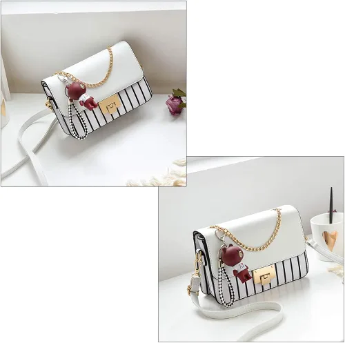 Vista 2 de Bolso cruzado de hombro para mujer bolsos pequeños de cuero bolsos de moda