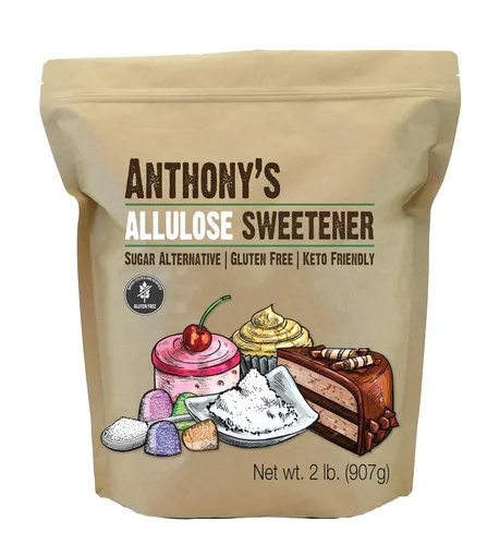 Vista 8 de Edulcorante de Alulosa Anthony's, 1 Libra, Probado por Lotes Sin Gluten, Alternativa de Azúcar Apta para Keto, Cero Carbohidratos Netos, Bajo