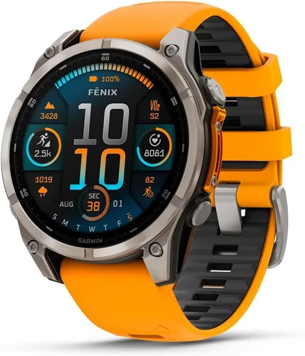 Vista 16 de Garmin fēnix® 8 – 43mm, AMOLED, Smartwatch GPS Multideporte Premium, Batería de Larga Duración, Resistente a Inmersiónes, Linterna LED Integrada