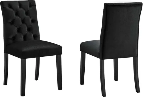 Vista 8 de Modway Duchess Performance Velvet - Juego de 2 sillas de comedor, color coñac
