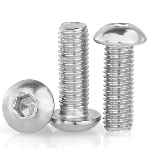 Vista 23 de Tornillo de Cabeza de Botón M3-0.5x12mm con Enchufe de Casquillo, Tornillos M3 de 12mm Métricas, Tornillos Allen Hexagonales, Acero Inoxidable
