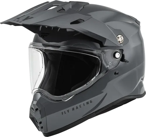 Vista 7 de Fly Racing Casco Trekker sólido (blanco, talla XL)