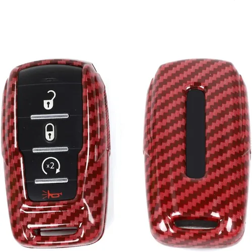 Vista 13 de RT-TCZ Funda para Llavero Cubierta Bolsa para Llaves Soporte Carcasa de Protección Accesorios para Dodge RAM 2018-2022, Azul