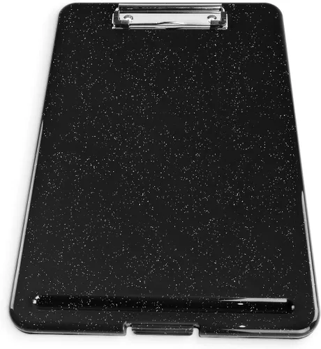 Vista 2 de Portapapeles con almacenamiento delgado plegable para enfermería, maestros, entrenadores y oficina, plástico resistente con soporte para bolígrafo