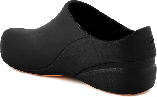 Vista 3 de Stico - Zuecos de chef antideslizantes para hombre zapatos de trabajo antideslizantes para restaurante hospital jardín de enfermería negro