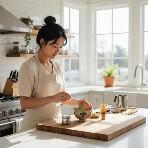 Vista 6 de Cuchara japonesa de bambú matcha – 7.1 in marrón tradicional cuchara de ceremonia de té para matcha y café Accesorios duraderos y ecológicos
