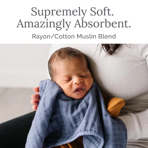 Vista 4 de Natemia Paños de muselina ultra suaves para eructos, grandes, súper absorbentes, para recién nacidos, lavables a máquina para babas y desordenes