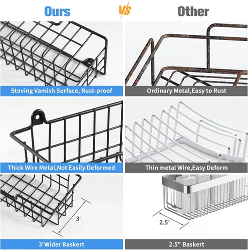 Vista 6 de Organizador de especias para montaje en pared, estante de almacenamiento de organización de especias para puerta de gabinete, 2 paquetes de estante
