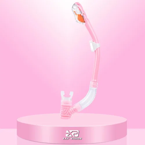 Vista 8 de Snorkel seco para niños, tubo de esnórquel definitivo para esnórquel, apnea y natación, tecnología de respiración fácil, válvula seca montada