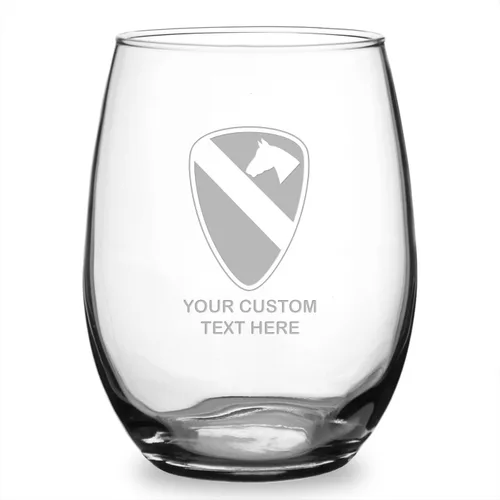 Vista 19 de 7.62 Design 101ª División Aerotransportada del Ejército de los Estados Unidos Grabada 21 oz. Copa de vino personalizada sin tallo