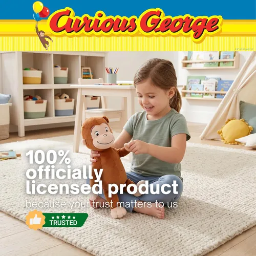 Vista 6 de Curious George Kids Bedding - Almohada de felpa súper suave y acogedora, 18 pulgadas (producto oficial) por Franco