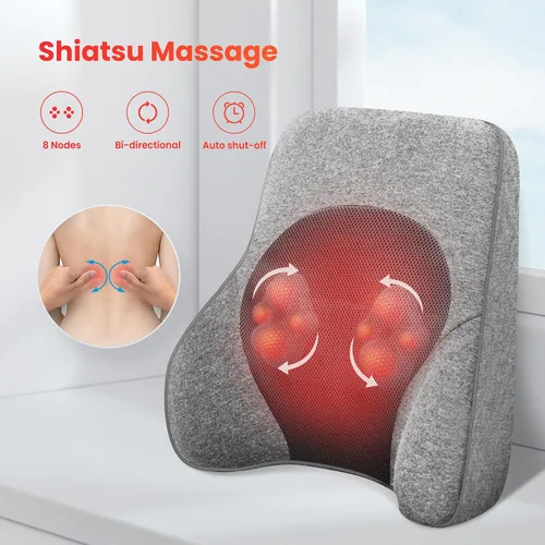 Vista 2 de COMFIER Almohada de apoyo lumbar trasera y adaptador de coche de 12 V