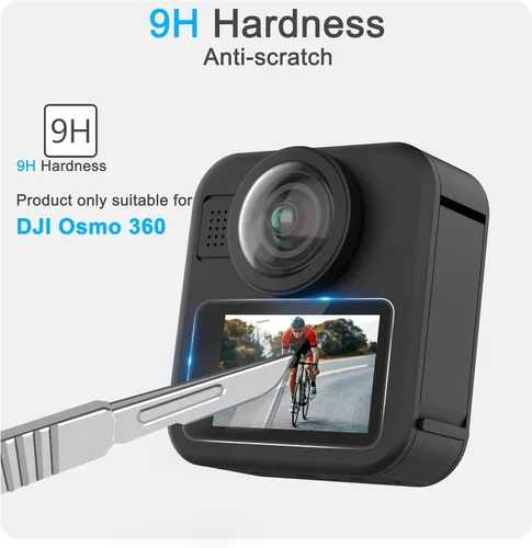 Vista 7 de FiTSTILL Protector de pantalla de vidrio templado para Go Pro MAX2/MAX360 2025/MAX Fusion (2019), resistente a los arañazos, pantalla LCD de vidrio