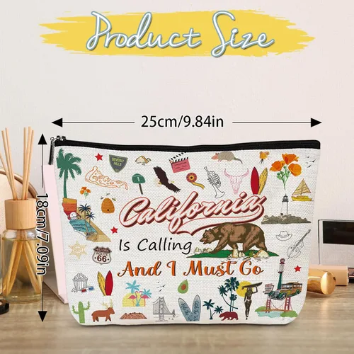 Vista 3 de Artículos de viaje esenciales Recuerdos Regalos - Bolsas de maquillaje, neceser de cosméticos y artículos de aseo de regalo para mujeres, niñas