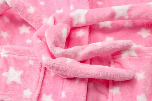 Vista 6 de Bata de baño de forro polar con capucha para niñas, suave y mullida, para regalos, de 2 a 12 años