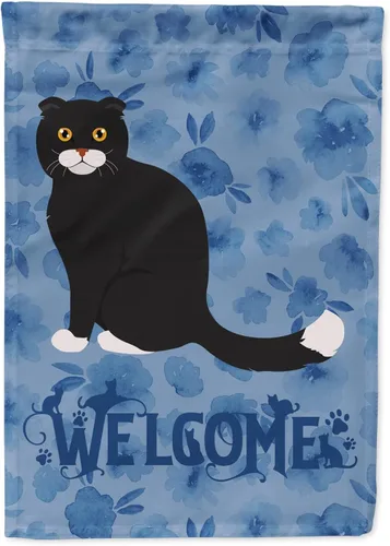 Vista 97 de Caroline's Treasures CK5005GF Bandera de bienvenida de gato abisinio para buzón, bandera decorativa para patio exterior, obras de arte de patio