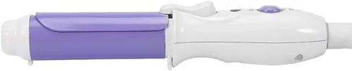 Vista 6 de Rizador de pelo, juego de varita de rizador, mini racimos rizadores portátiles de cerámica rizador de pelo ondulado (Star Bear Purple)