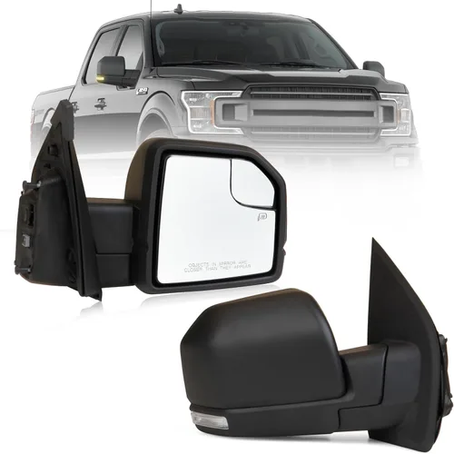 Vista 8 de MITZONE Espejo lateral del lado del conductor F150 Compatible con Ford F-150 2015-2020 con vidrio de punto ciego, eléctrico, 3 pines sin luz