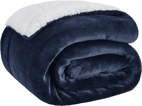 Vista 27 de Bedsure GentleSoft - Manta de forro polar Sherpa para sofá, manta de Navidad gruesa y cálida para invierno, manta de felpa suave y esponjosa como
