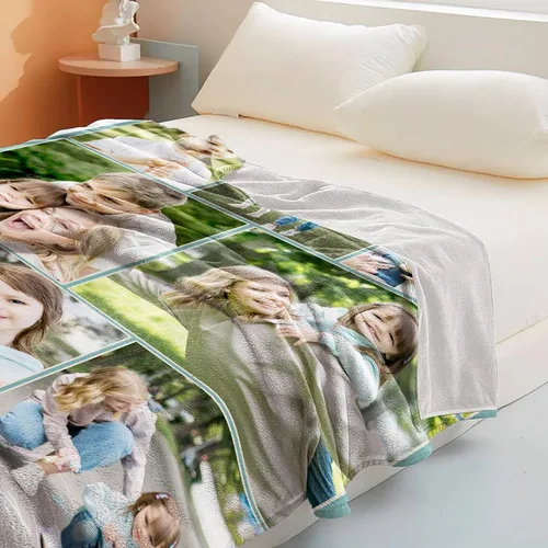 Vista 17 de Manta personalizada con imagen, manta personalizada con texto de fotos, manta de fotos personalizada para amiga, mamá y papá, regalos personalizados