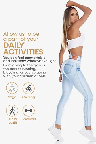 Vista 6 de A4U - Pantalones deportivos de compresión de uso activo para mujer A4U