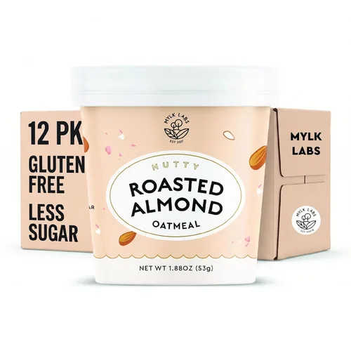 Vista 20 de Mylk Labs - Avena instantánea – Manzana – Sin nueces, sin gluten, alta fibra, alto en proteínas, desayuno bajo en azúcar, paquete de 6
