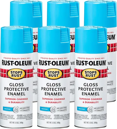 Vista 60 de Rust-Oleum 7776830 - Pintura en aerosol para prevención del óxido, 12 onzas, negro plano