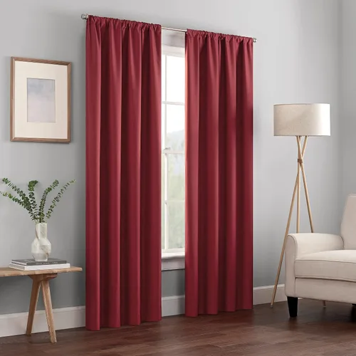 Vista 33 de ECLIPSE Kendall - Cortina térmica opaca moderna con bolsillo para cortinero, para dormitorio o sala de estar (1 panel), 42 x 54 pulgadas, alcachofa