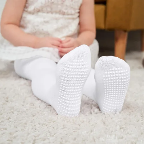 Vista 4 de American Trends Medias de bebé con agarre antideslizante, calcetines para recién nacidos, leggings ultra suaves