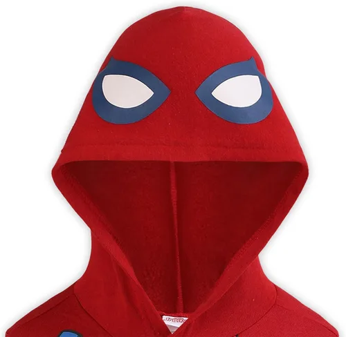 Vista 5 de Marvel Sudadera con capucha Spiderman para niños pequeños y pequeños, color rojo