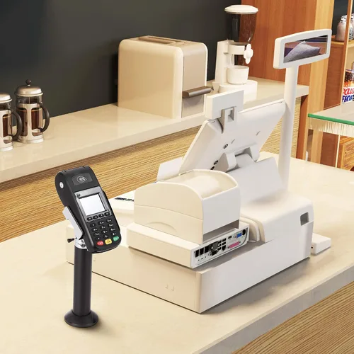 Vista 4 de Mount-It! Soporte universal para tarjeta de crédito POS para primeros lectores de tarjetas de datos VeriFone Ingenico Ancho de abrazadera