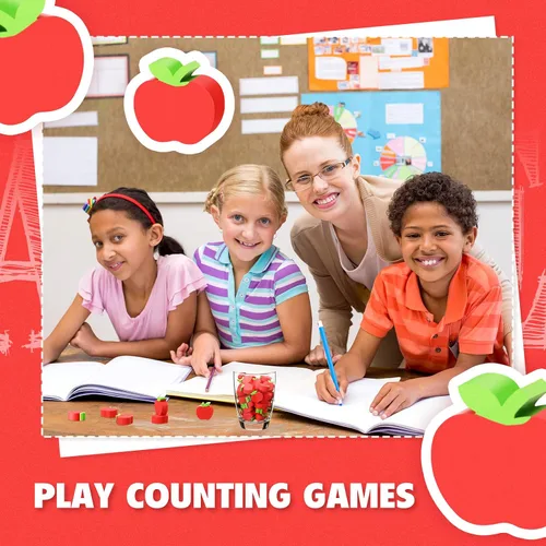 Vista 4 de 60 mini borradores de manzana para niños, regalos de bienvenida a la escuela, para contar en el aula, manipulativos de matemáticas, suministros